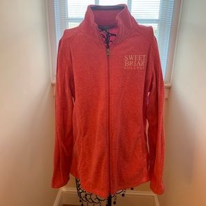 Pink Sweet Briar College fleece jacket size M
